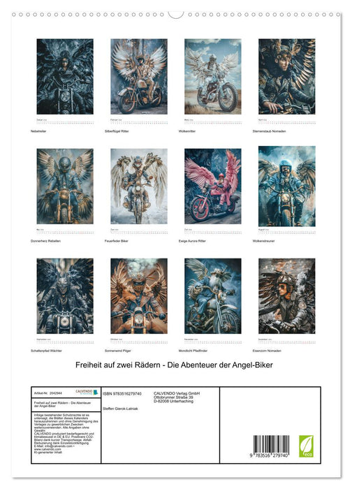 Freiheit auf zwei Rädern - Die Abenteuer der Angel-Biker (CALVENDO Premium Wandkalender 2026)