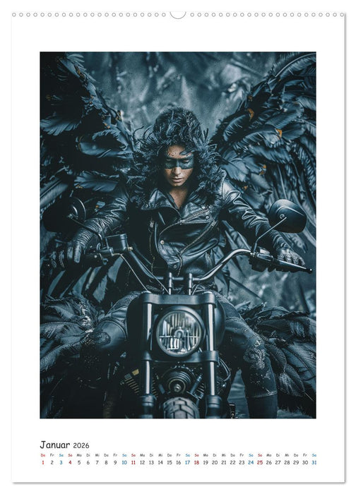 Freiheit auf zwei Rädern - Die Abenteuer der Angel-Biker (CALVENDO Premium Wandkalender 2026)
