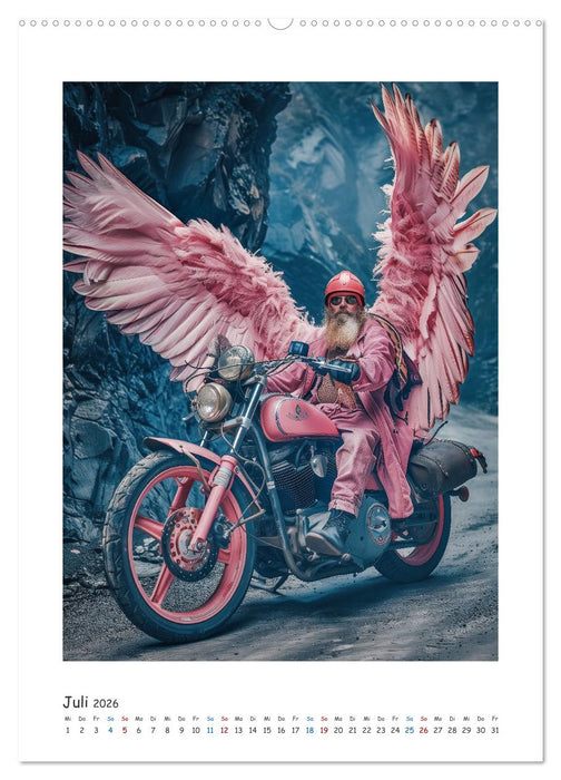 Freiheit auf zwei Rädern - Die Abenteuer der Angel-Biker (CALVENDO Premium Wandkalender 2026)