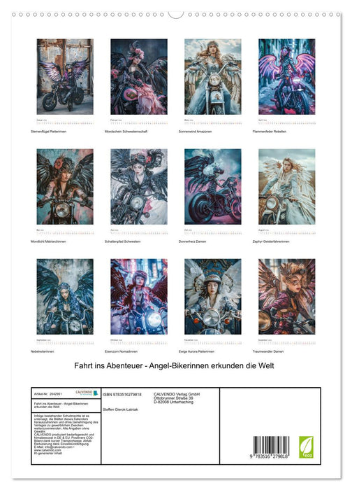 Fahrt ins Abenteuer - Angel-Bikerinnen erkunden die Welt (CALVENDO Premium Wandkalender 2026)