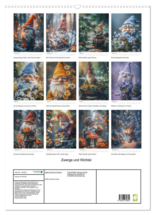 Zwerge und Wichtel (CALVENDO Wandkalender 2026)