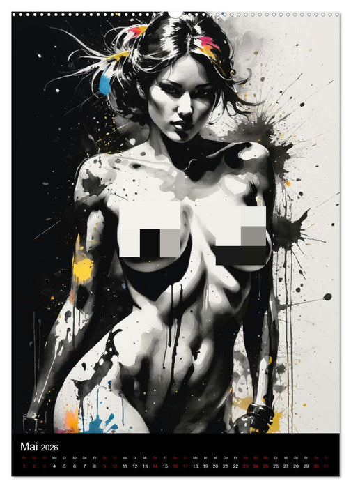 AbstrAKT - Mutige Tinte (CALVENDO Premium Wandkalender 2026)
