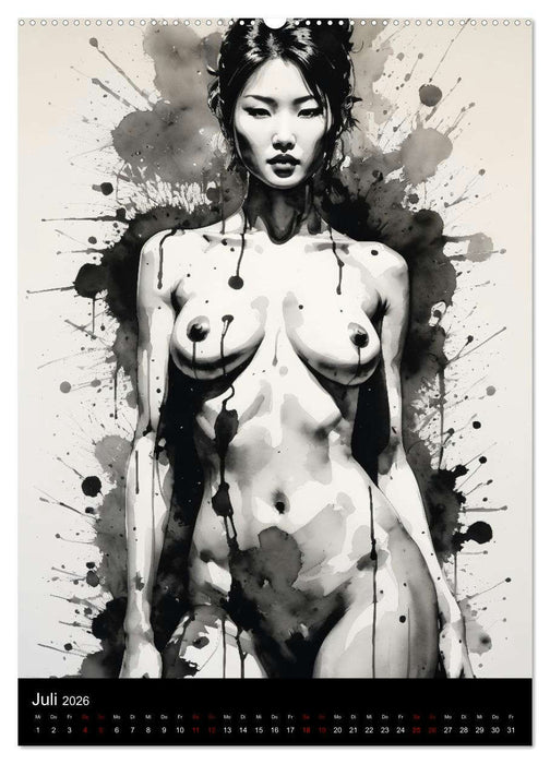 AbstrAKT - Mutige Tinte (CALVENDO Premium Wandkalender 2026)