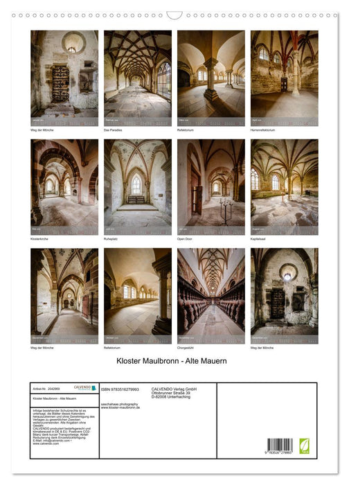 Kloster Maulbronn - Alte Mauern (CALVENDO Wandkalender 2026)