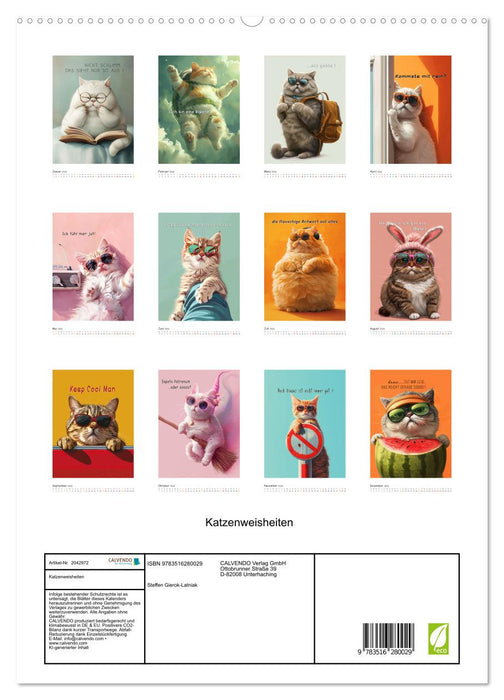 Katzenweisheiten (CALVENDO Premium Wandkalender 2026)