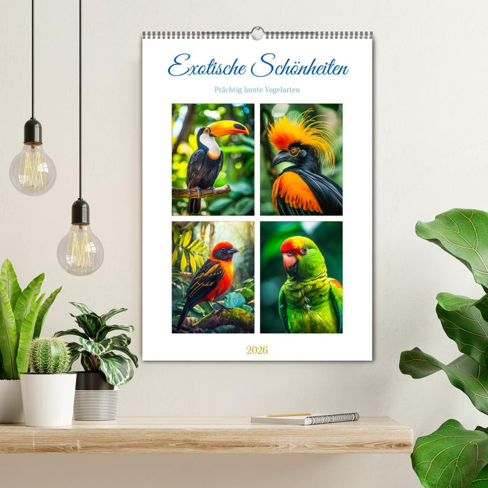 Exotische Schönheiten - prächtig bunte Vögel (CALVENDO Wandkalender 2026)
