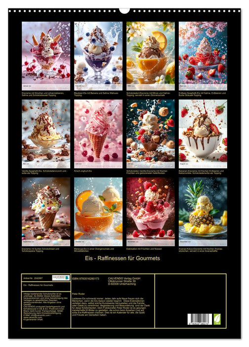 Eis - Raffinessen für Gourmets (CALVENDO Wandkalender 2026)