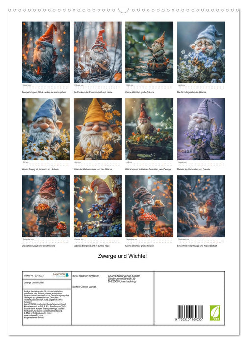 Zwerge und Wichtel (CALVENDO Premium Wandkalender 2026)