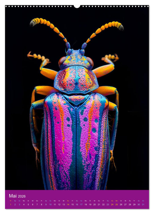 Neon-Evolution - Fluoreszierende Fantasietiere der KI-Welt (CALVENDO Premium Wandkalender 2026)