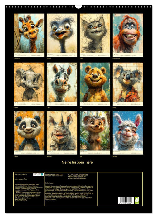 Meine lustigen Tiere (CALVENDO Wandkalender 2026)