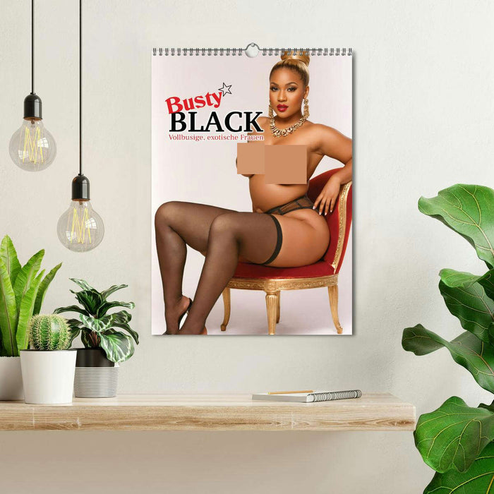 Busty Black - Vollbusige, exotische Frauen (CALVENDO Wandkalender 2026)