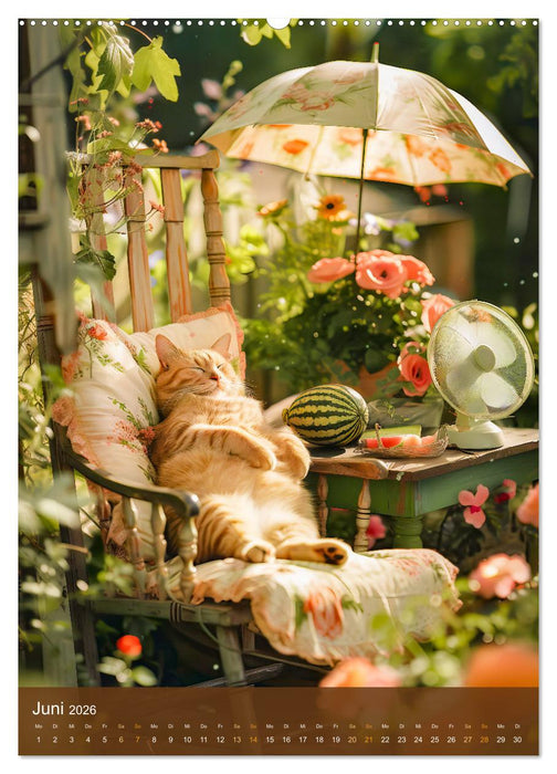 Kuschelkatzen - Fellnasen im Schlummerland (CALVENDO Premium Wandkalender 2026)