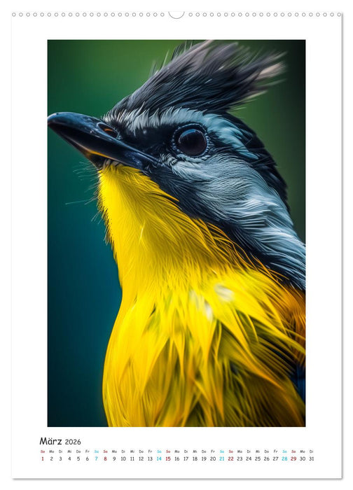 Exotische Schönheiten - prächtig bunte Vögel (CALVENDO Premium Wandkalender 2026)