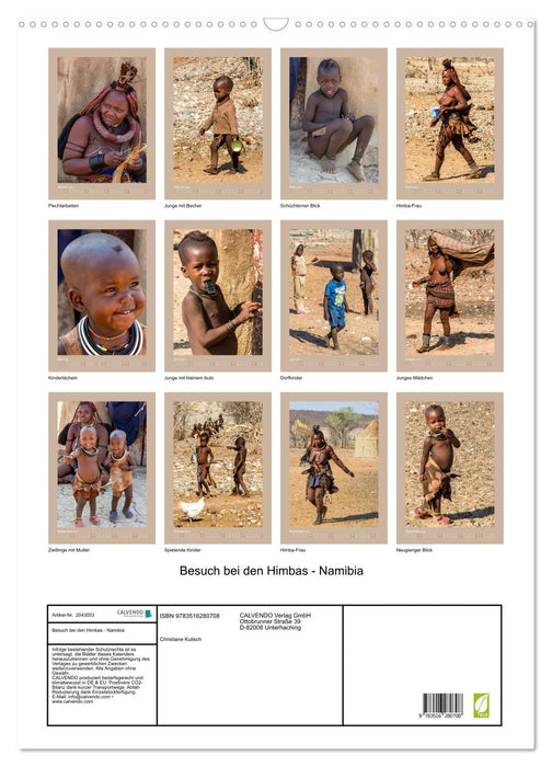 Besuch bei den Himbas - Namibia (CALVENDO Wandkalender 2026)
