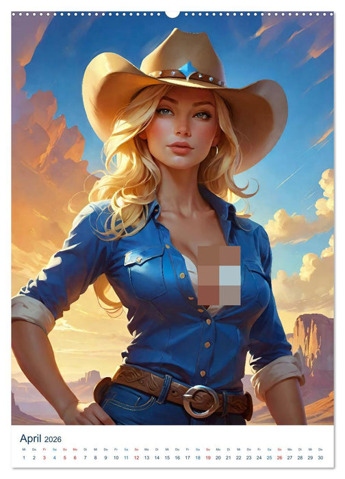 Sexy Cowgirls. Schönheiten aus dem Wilden Westen (CALVENDO Premium Wandkalender 2026)