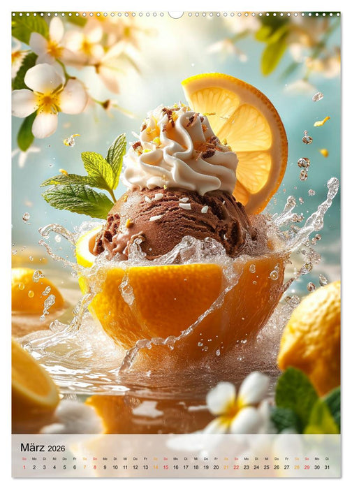 Eis - Raffinessen für Gourmets (CALVENDO Premium Wandkalender 2026)