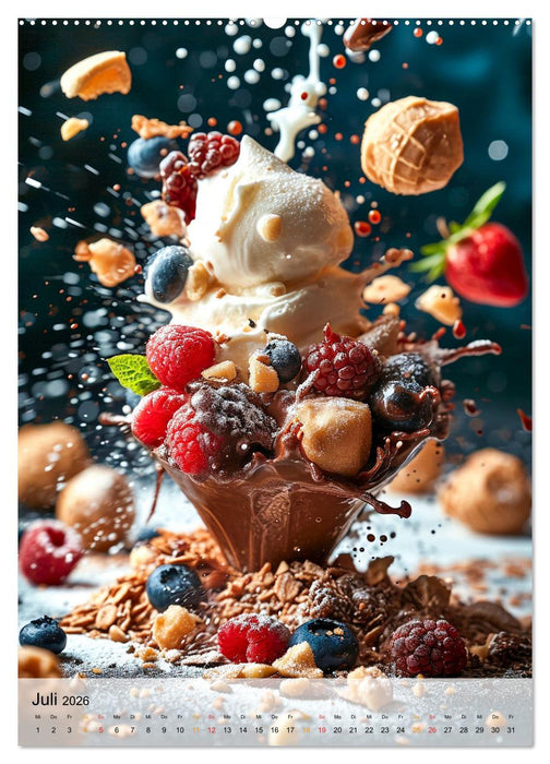 Eis - Raffinessen für Gourmets (CALVENDO Premium Wandkalender 2026)