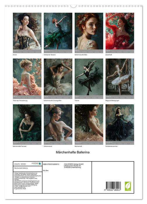 Märchenhafte Ballerina (CALVENDO Premium Wandkalender 2026)