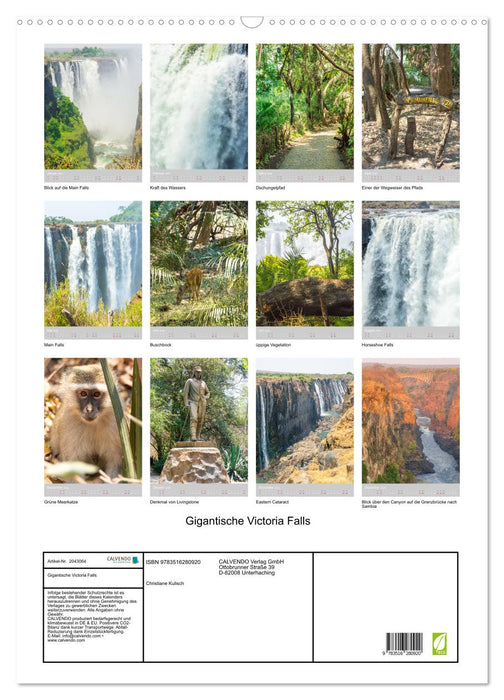Gigantische Victoria Falls (CALVENDO Wandkalender 2026)