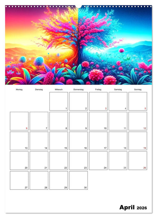 Neonlicht Familienplaner (CALVENDO Wandkalender 2026)