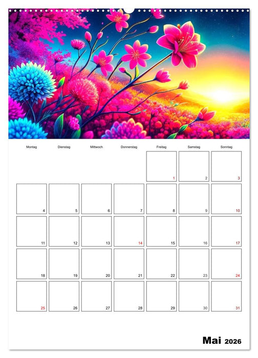 Neonlicht Familienplaner (CALVENDO Wandkalender 2026)