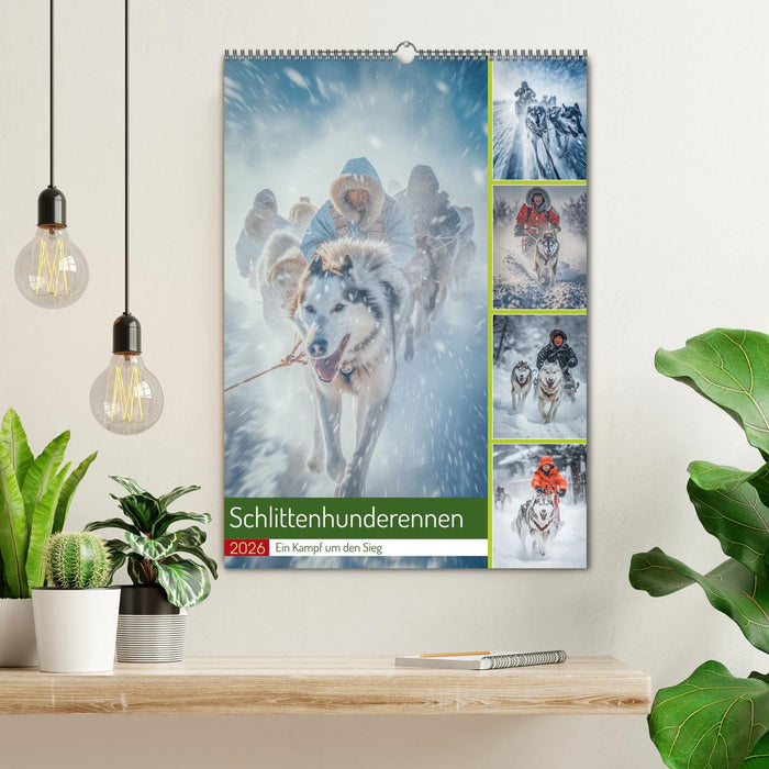 Schlittenhunderennen (CALVENDO Wandkalender 2026)
