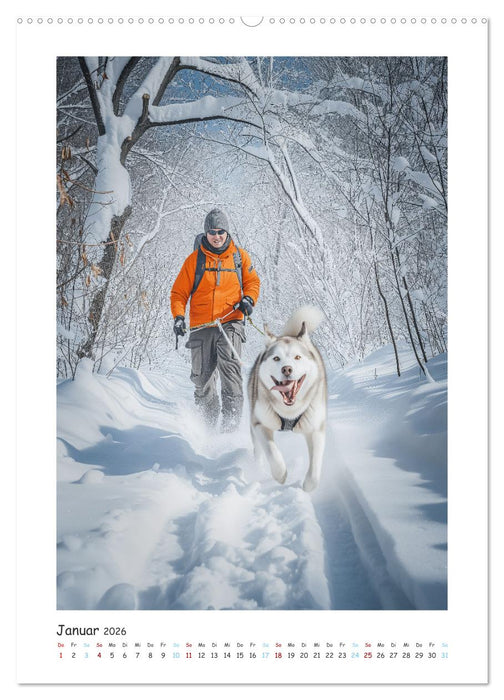 Schlittenhunderennen (CALVENDO Wandkalender 2026)