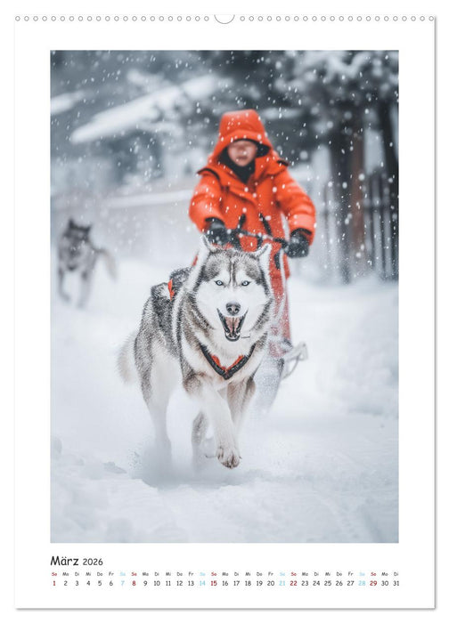 Schlittenhunderennen (CALVENDO Wandkalender 2026)