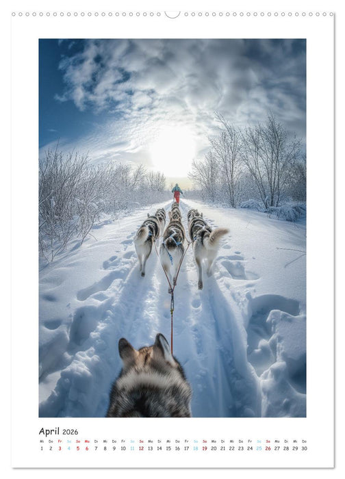 Schlittenhunderennen (CALVENDO Wandkalender 2026)