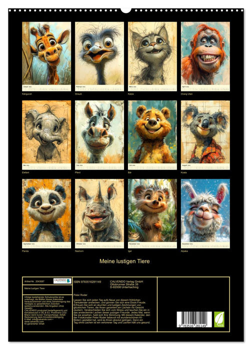 Meine lustigen Tiere (CALVENDO Premium Wandkalender 2026)
