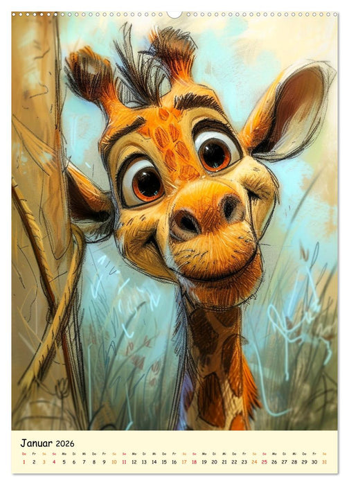 Meine lustigen Tiere (CALVENDO Premium Wandkalender 2026)