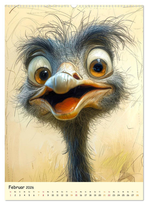 Meine lustigen Tiere (CALVENDO Premium Wandkalender 2026)