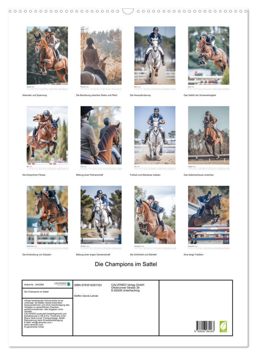 Die Champions im Sattel (CALVENDO Wandkalender 2026)