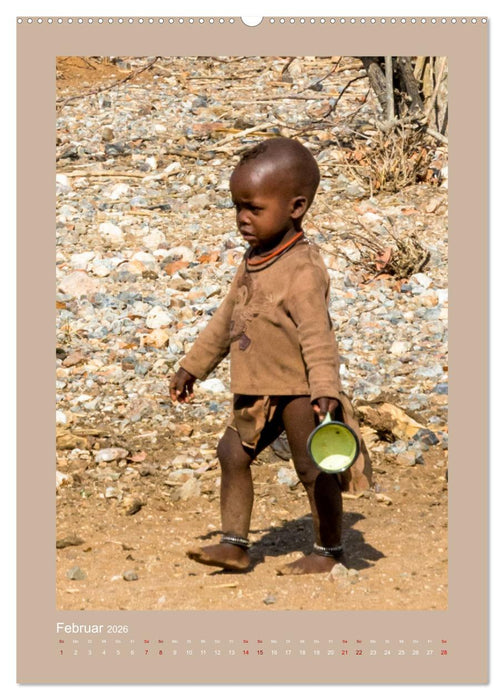 Besuch bei den Himbas - Namibia (CALVENDO Premium Wandkalender 2026)