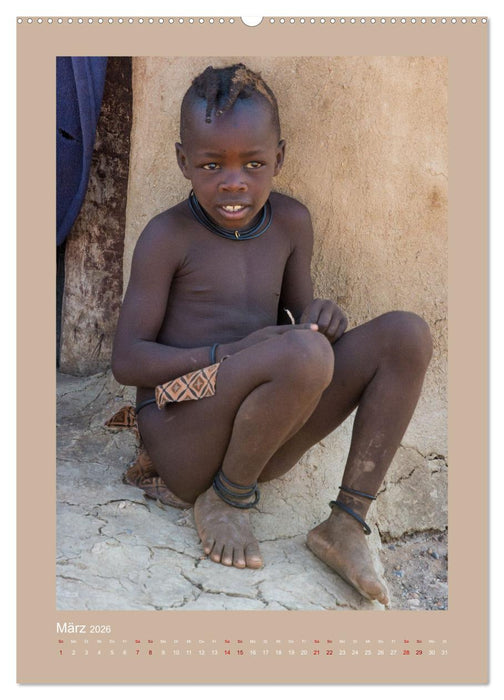 Besuch bei den Himbas - Namibia (CALVENDO Premium Wandkalender 2026)