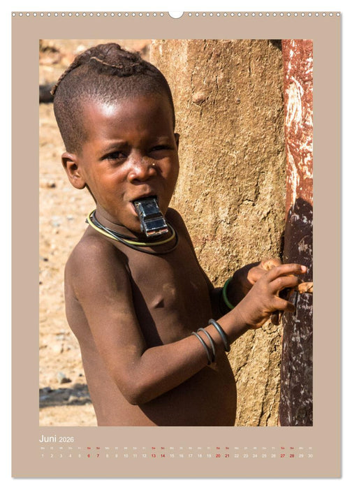 Besuch bei den Himbas - Namibia (CALVENDO Premium Wandkalender 2026)