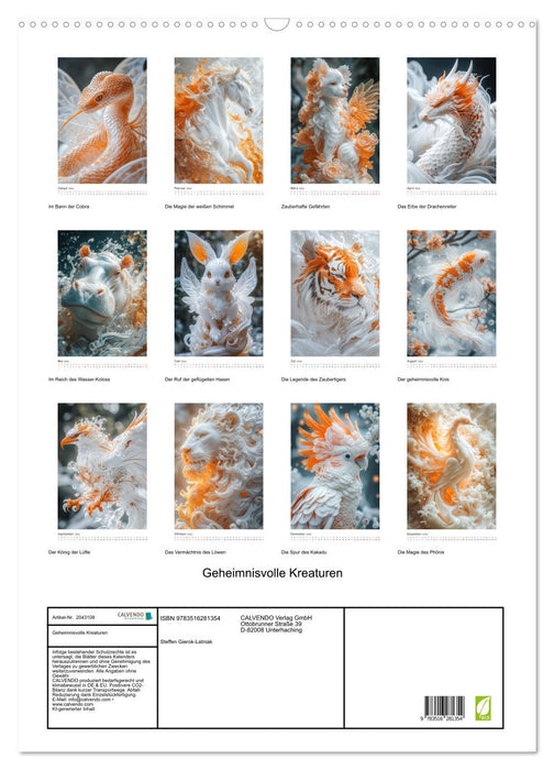 Geheimnisvolle Kreaturen (CALVENDO Wandkalender 2026)