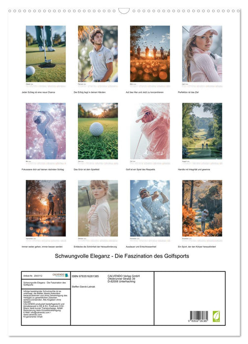 Schwungvolle Eleganz - Die Faszination des Golfsports (CALVENDO Wandkalender 2026)