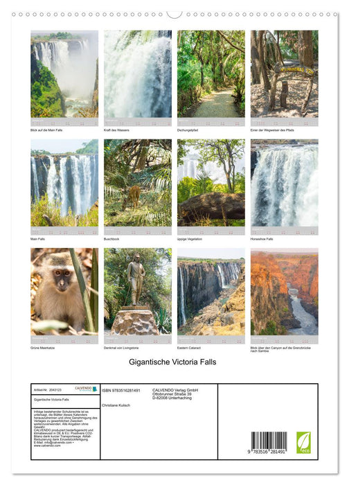 Gigantische Victoria Falls (CALVENDO Premium Wandkalender 2026)