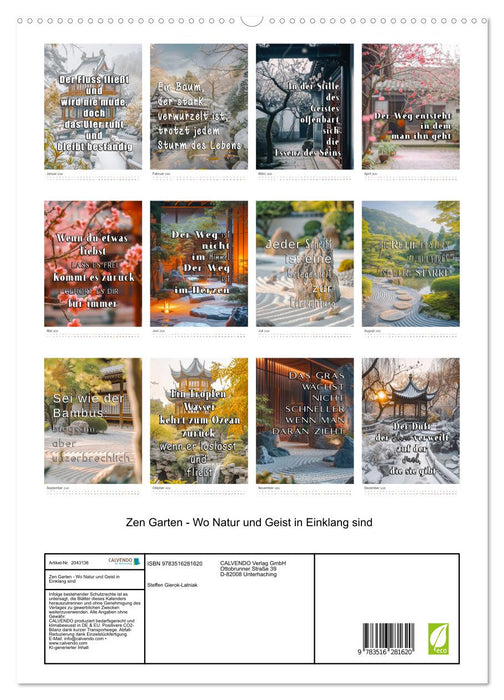 Zen Garten - Wo Natur und Geist in Einklang sind (CALVENDO Premium Wandkalender 2026)