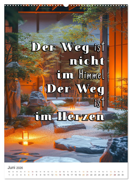 Zen Garten - Wo Natur und Geist in Einklang sind (CALVENDO Premium Wandkalender 2026)