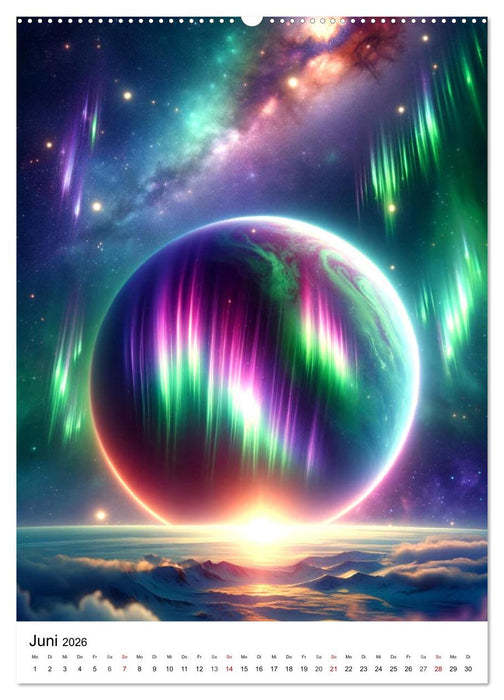 Astronomie Visionen - Ein von KI erschaffenes Panorama des Kosmos (CALVENDO Wandkalender 2026)