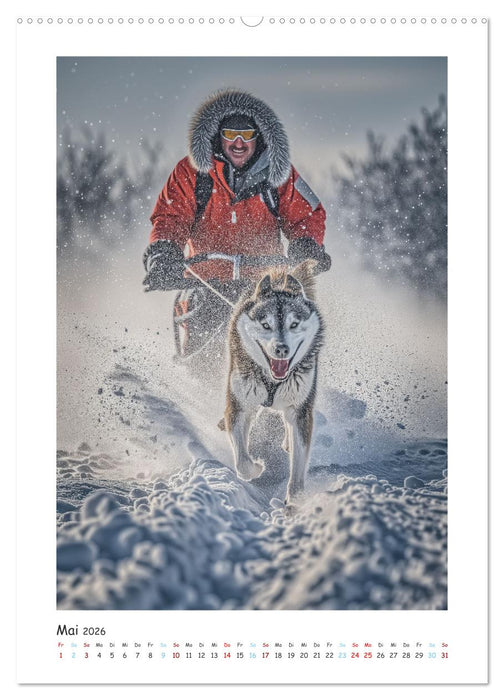 Schlittenhunderennen (CALVENDO Premium Wandkalender 2026)