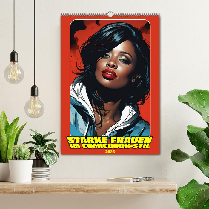 Starke Frauen im Comicbook-Stil (CALVENDO Wandkalender 2026)