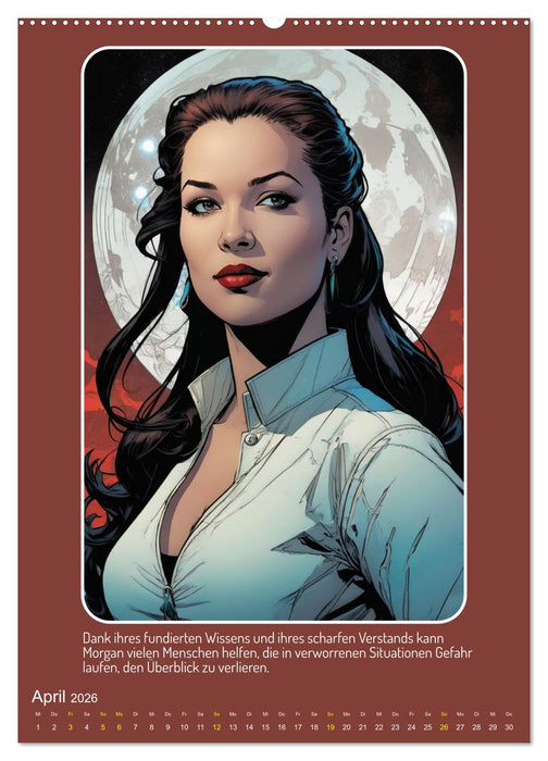 Starke Frauen im Comicbook-Stil (CALVENDO Wandkalender 2026)