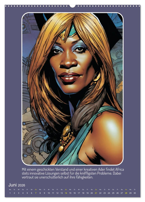 Starke Frauen im Comicbook-Stil (CALVENDO Wandkalender 2026)