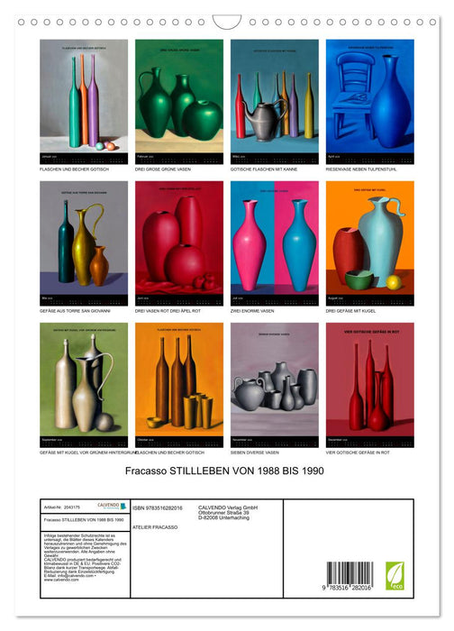 Fracasso STILLLEBEN VON 1988 BIS 1990 (CALVENDO Wandkalender 2026)
