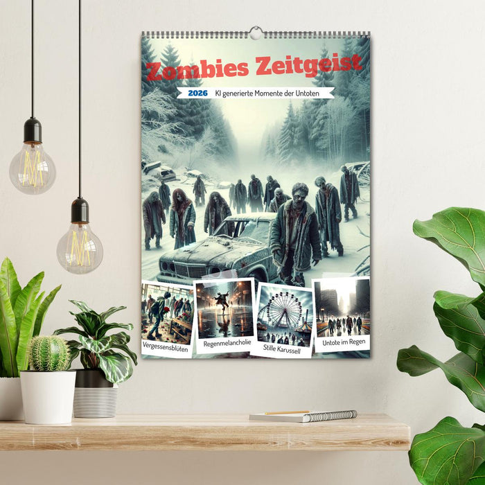 Zombies Zeitgeist - KI generierte Momente der Untoten (CALVENDO Wandkalender 2026)