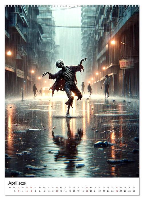 Zombies Zeitgeist - KI generierte Momente der Untoten (CALVENDO Wandkalender 2026)