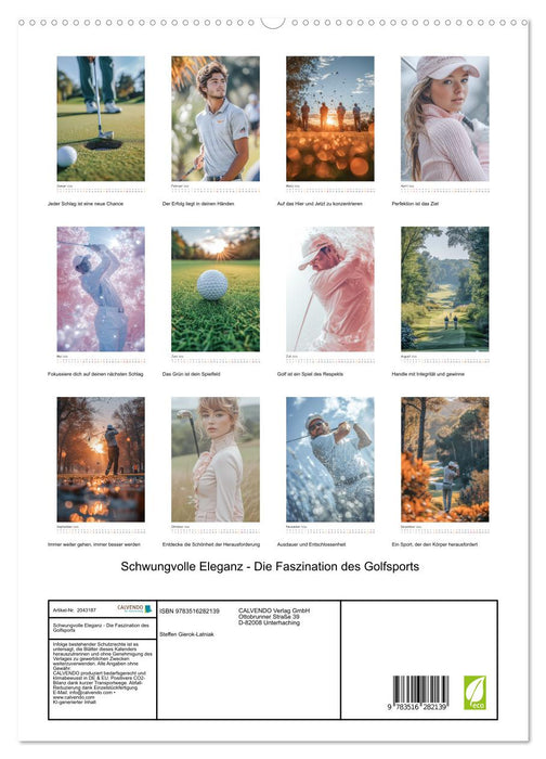 Schwungvolle Eleganz - Die Faszination des Golfsports (CALVENDO Premium Wandkalender 2026)